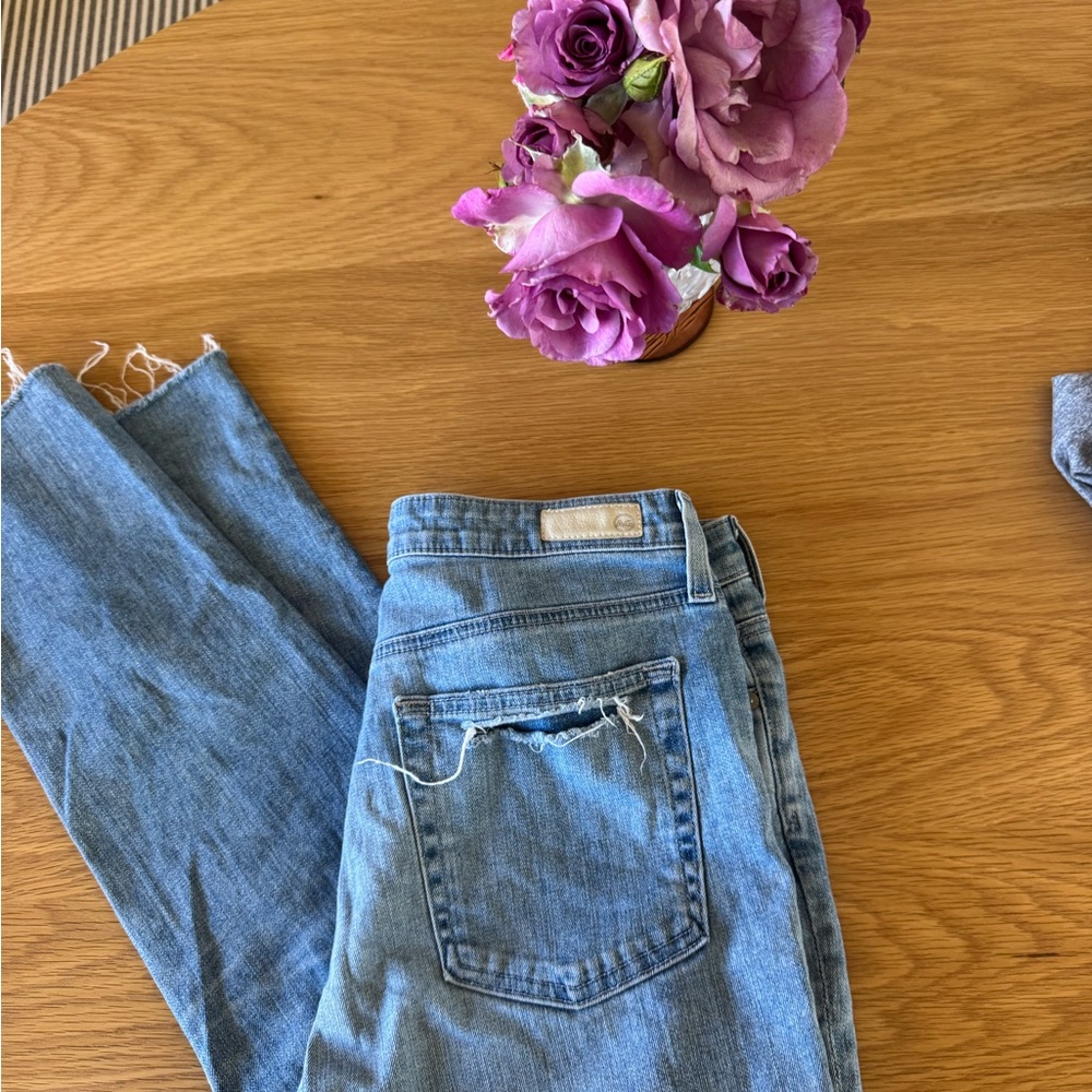 AG Women's Super High Rise Skinny Ankle Jeans – Size 30